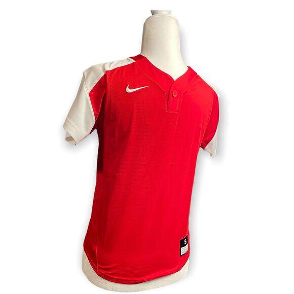 NIKE Boys Vapor 1 Button Baseball Jersey Red Sz Boys S - Picture 2 of 6